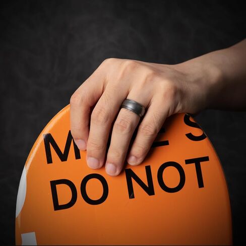 Egnaro Men's Silicone Wedding Rings: Classic Black Style Rubber ring - Hypoallergenic for Gym/Outdoor/Gift(1/4/7 Variety Pack with Half Size) in Saudi Arabia