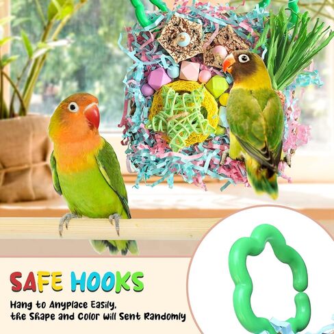 ألعاب الببغاء ، Tyotrbs Bird Toys Conure Grass Mat Budgie Shredder Hanging مجموعة Cockatiel علف ألعاب الببغاء تسلق الجدار الملحقات القفص للطيور الصغيرة للطيور الصغيرة in Kuwait