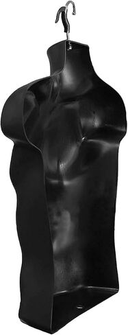 5 Pack Male Mannequin Torso, Dress Form Tshirt Display Countertop Hollow Back Body S-M Clothing Sizes (Black) in Saudi Arabia
