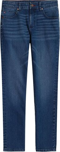 Tommy Hilfiger Boys' 5-Pocket Stretch Slim Straight Leg Denim Jean, Zipper Closure, Patina, 20 in Saudi Arabia