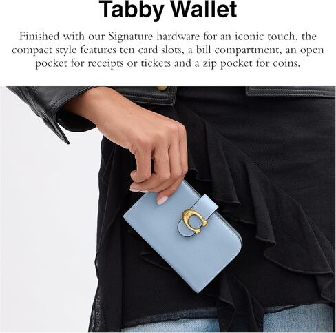 Coach Women's Tabby Bi-Fold Wallet, Black, One Size in Saudi Arabia
