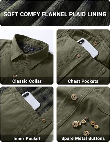 eisctnd رجال مبطن من الفانيلا رعاة البقر عتيقة السترات المفاجئة معطف مقعد مقصورات غربية للمشي لمسافات طويلة في الصيد أعمال التخييم في الهواء الطلق في الهواء الطلق in Kuwait