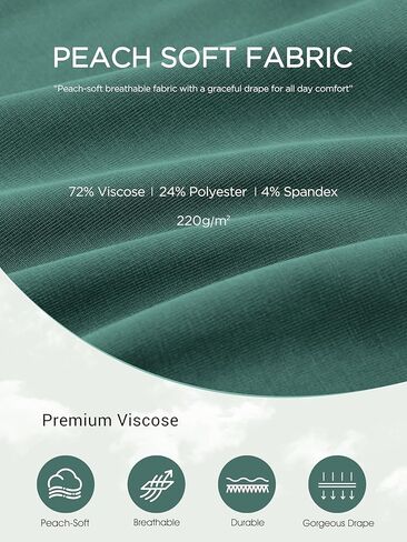 ODODOS Women's Peach-Soft Boat Neck Long Sleeve Shirt, Side Slit, Relaxed Fit Casual Top for Yoga & Lounge in Kuwait