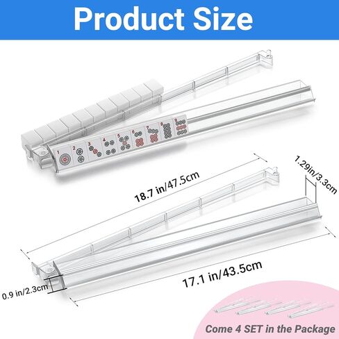 رفوف Mahjong مع دافعي ، ورفوف البلاط Acrylic American Majiang ، تستورد رفوف Mahjong الحديثة مع دافعات مدمجة- من 4 in Kuwait