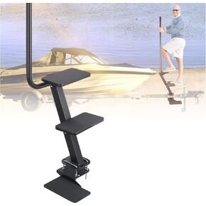 Heavy Duty Boat Trailer Steps - Non-Slip Ladder with Safety Handle, Universal Fit for Bass/Pontoon Boats & Trailer Tongue Mount (4-Step Design) in Kuwait