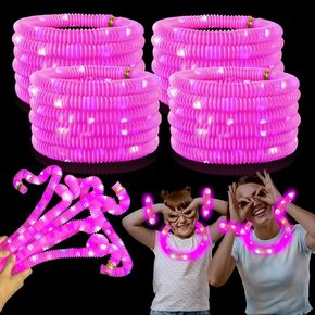 Blue Glow Sticks Party Forms For Kids 24 PCS ، LED Light Up Pop أنابيب البوب ​​للأطفال الصغار ، وملحقات Neon Netlaces ، وتوهج عيد ميلاد حفلات الزفاف ، مستلزمات التخييم ألعاب التخييم in Kuwait