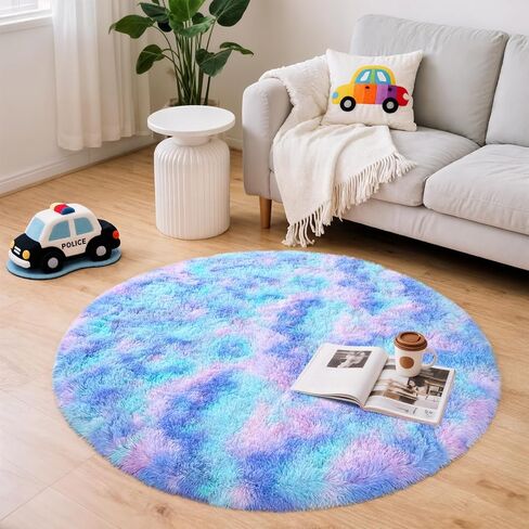 Pink Area Rugs for Girls Bedroom, 4x6 Fluffy Fuzzy Shaggy Carpet for Kids Playroom Nursery Living Room, Thick Soft Plush Mat for Kids Baby Boys Teen Dorm Home Decor Aesthetic in Kuwait