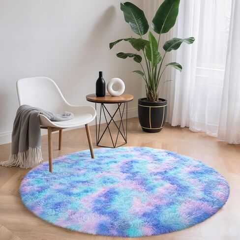 Pink Area Rugs for Girls Bedroom, 4x6 Fluffy Fuzzy Shaggy Carpet for Kids Playroom Nursery Living Room, Thick Soft Plush Mat for Kids Baby Boys Teen Dorm Home Decor Aesthetic in Kuwait