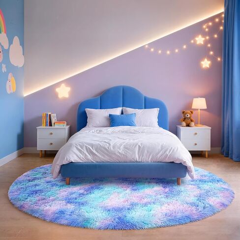 Pink Area Rugs for Girls Bedroom, 4x6 Fluffy Fuzzy Shaggy Carpet for Kids Playroom Nursery Living Room, Thick Soft Plush Mat for Kids Baby Boys Teen Dorm Home Decor Aesthetic in Kuwait