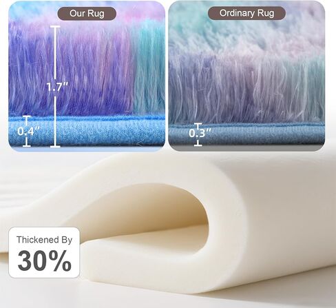 Pink Area Rugs for Girls Bedroom, 4x6 Fluffy Fuzzy Shaggy Carpet for Kids Playroom Nursery Living Room, Thick Soft Plush Mat for Kids Baby Boys Teen Dorm Home Decor Aesthetic in Kuwait