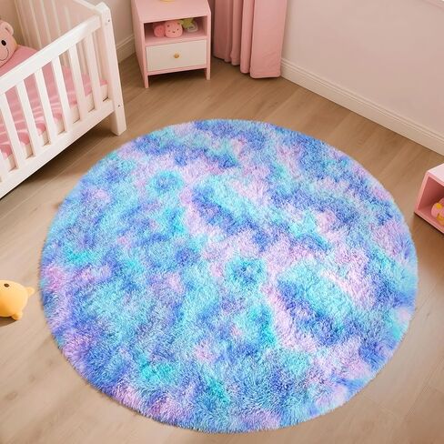 Pink Area Rugs for Girls Bedroom, 4x6 Fluffy Fuzzy Shaggy Carpet for Kids Playroom Nursery Living Room, Thick Soft Plush Mat for Kids Baby Boys Teen Dorm Home Decor Aesthetic in Kuwait