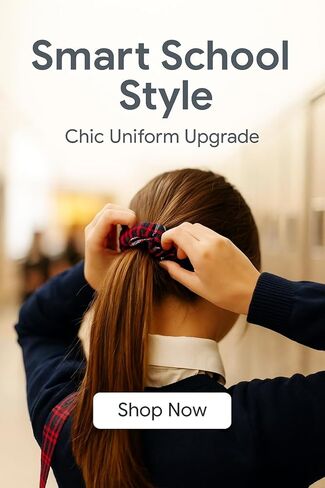 Plaid Scrunchie ، Classexuse School الزي الموحد منقوش ، العودة إلى المدرسة ، إكسسوارات الشعر الموحد المصنوعة يدويًا (White Forest Yellow Navy Plaid80) in Kuwait
