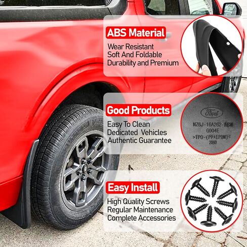 Mud Flaps Fit for Ford F150 2021 2022 2023 2024,OEM Style Winter Vehicle Sediment Dirt Protection Set of 4 Front Rear All Weather Guard Protection Accessories in Saudi Arabia