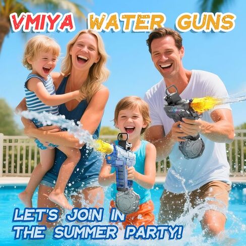 حماية مياه كهربائية 2 عبوة للبالغين والأطفال ، تضيء ماء الأوتوماتيكي للبندقية ، وسعة كبيرة 800 سم ، وتصل إلى 32 قدمًا طويلة المدى ، وصيف في الهواء الطلق. in Kuwait