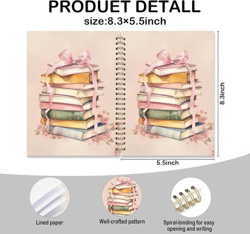 RLTXBUK How Lucky Are We Notebook, Green Striped Trendy Journal, Inspirational Motivational Positive Journal for Women, Minimalist Aesthetic Spiral Notebook, 5.5x8.3 Inch in Saudi Arabia