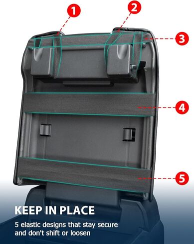 Center Console Armrest Cover for 2015-2024 Ford F150 Accessories, 2017-2024 F250 F350 F450, PU Leather Middle Console Cushion Cover with Storage Bag(Jump Seat Only) in Kuwait