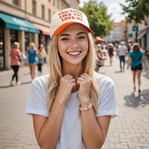 You Look Like You Love Me Hat, Funny Vintage Trucker Hats for Women Men, Trendy Embroidered Snapback Baseball Cap in Kuwait