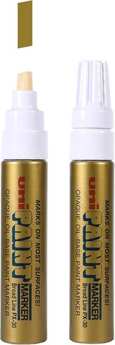 Uni-Ball Uni Paint Px-30 علامات الطلاء المستندة إلى الزيت ، خط عريض (8 مم) ، الفضة ، 2 العد in Saudi Arabia