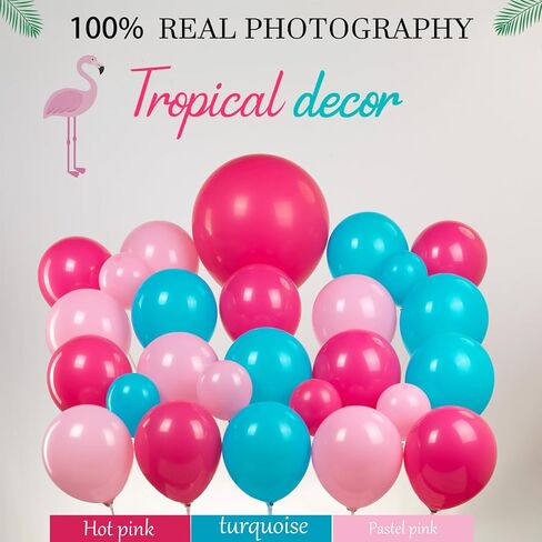 Tropical Balloon Garland Arch Kit 139pcs with Flamingo Letter Coconut Tree Pineapple letter mylar balloons for Summer Beach Party Hawaiian Theme Birthday Decorations in Saudi Arabia