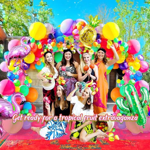Tropical Balloon Garland Arch Kit 139pcs with Flamingo Letter Coconut Tree Pineapple letter mylar balloons for Summer Beach Party Hawaiian Theme Birthday Decorations in Saudi Arabia