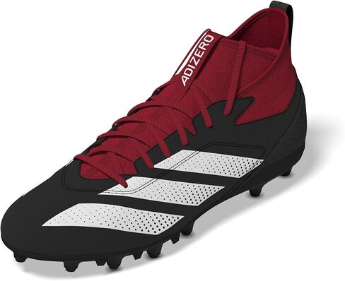 adidas Men's Adizero Impact.2 American Football Sneaker, Black/White/Black, 7.5 in Saudi Arabia