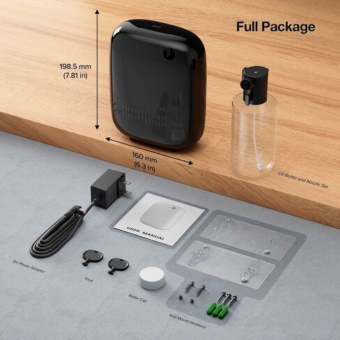 Smart Scent Air Machine with 400mL Capacity Up to 2000 sq.ft. Waterless Essential Oil Diffuser for Home and Commercial Use, Aromatherapy Scent Diffuser for Large Rooms, ANW-Black in Saudi Arabia