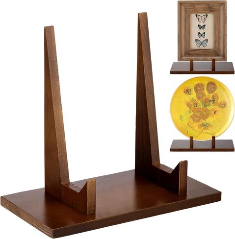 Wood Plate Stand for Display 9 Inch Plate Holder Display Frame Picture Photo Card Tabletop Decorative Stand in Kuwait