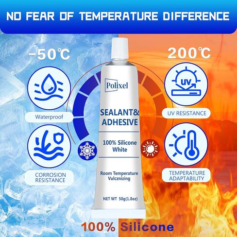 أسود RTV Silicane Sealant لاصق ، سد السيليكون بنسبة 100 ٪ ، مانعة للتسرب المقاومة للماء للسترات والزجاج الأمامي ، المحرك ، سيارات لاصقة عالية قوة الرابطة والانكماش المنزلي - 1.8 أوقية / 50 جرام in Saudi Arabia