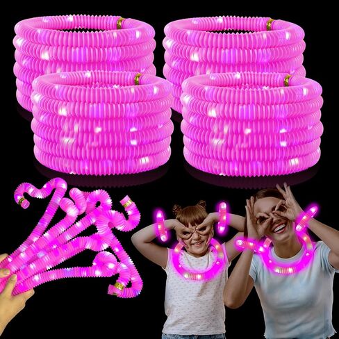 Blue Glow Sticks Party Forms For Kids 24 PCS ، LED Light Up Pop أنابيب البوب ​​للأطفال الصغار ، وملحقات Neon Netlaces ، وتوهج عيد ميلاد حفلات الزفاف ، مستلزمات التخييم ألعاب التخييم in Kuwait