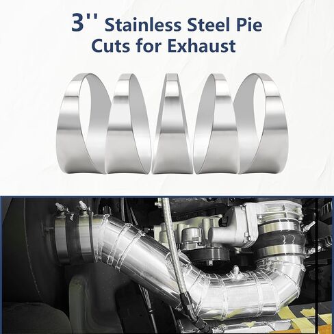 90 degree 1.75'' 304 Stainless Stee Pie Cuts, 1.75 inch Exhaust Cutout Laser Cut for Custom Exhaust System - 5pcs in Saudi Arabia