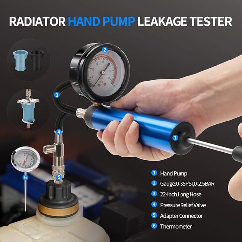 30PCS Coolant Pressure Tester & Vacuum Refill Kit,Radiator Pump Pressure Tester Kit for Automotive Cooling System Water Tank Leakage Detection in Kuwait