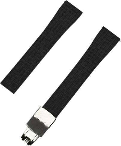 شاهد نطاقات - 20 مم 22 مم FKM Rubber Watch STRAP استبدال سريع الإصدار Watchband CTS Universal Watchstrap مع نسيج الفسيفساء للرجال والنساء (رمادي) in Kuwait