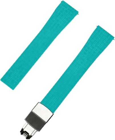 شاهد نطاقات - 20 مم 22 مم FKM Rubber Watch STRAP استبدال سريع الإصدار Watchband CTS Universal Watchstrap مع نسيج الفسيفساء للرجال والنساء (رمادي) in Kuwait