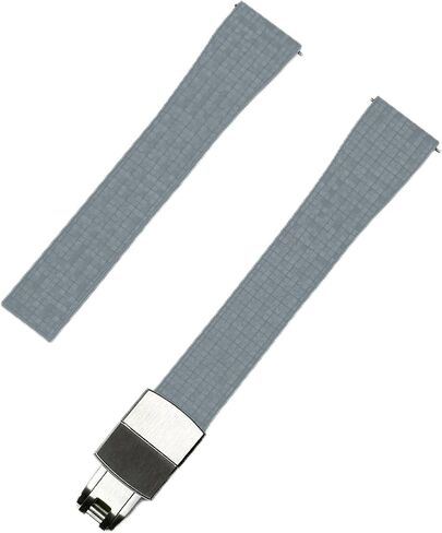 شاهد نطاقات - 20 مم 22 مم FKM Rubber Watch STRAP استبدال سريع الإصدار Watchband CTS Universal Watchstrap مع نسيج الفسيفساء للرجال والنساء (رمادي) in Kuwait