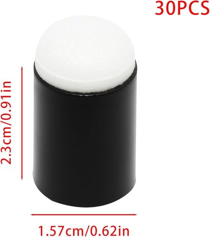 32 Pcs Finger Sponge Daubers,Finger Painting Sponge Craft Drawing,Craft Finger Sponge Daubers Drawing Project for Painting Art,Card Making(Black) in Kuwait