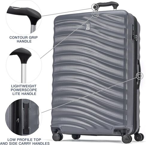 Travelpro Maxlite Air V2 Hardside Expandable Checked Luggage, 8 Spinner Wheels, Lightweight Hard Shell Suitcase, TSA lock, Teal, Checked Medium 25-Inch in Kuwait