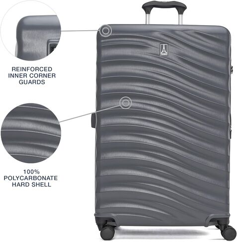Travelpro Maxlite Air V2 Hardside Expandable Checked Luggage, 8 Spinner Wheels, Lightweight Hard Shell Suitcase, TSA lock, Teal, Checked Medium 25-Inch in Kuwait