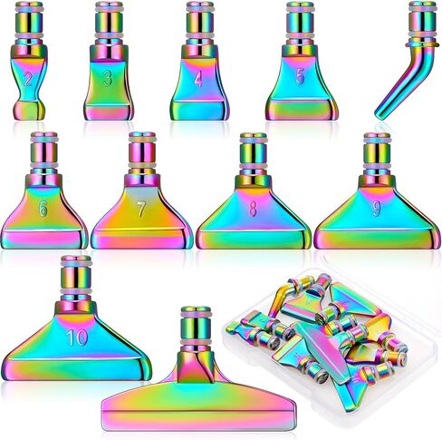 Moxweyeni 11 قطعة من الماس المعادن المعدنية أكياس DIY Diamond Paint Metal Pen Tips 11 Styles Multi Placer Tips 5D ملحقات اللوحة الفولاذ المقاوم للصدأ استبدال رؤوس القلم (الفضة) in Kuwait