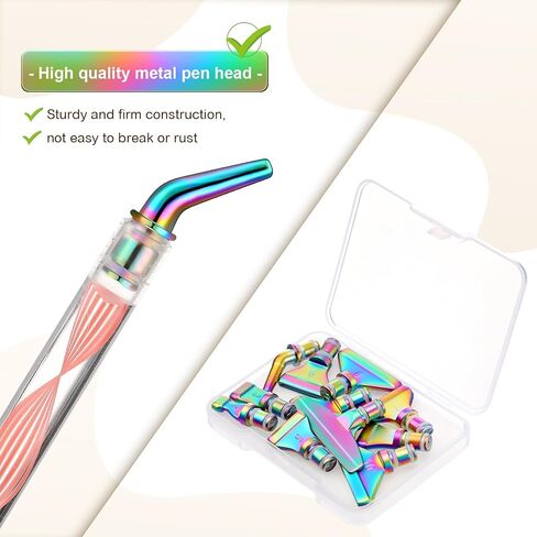 Moxweyeni 11 قطعة من الماس المعادن المعدنية أكياس DIY Diamond Paint Metal Pen Tips 11 Styles Multi Placer Tips 5D ملحقات اللوحة الفولاذ المقاوم للصدأ استبدال رؤوس القلم (الفضة) in Kuwait