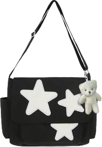 Small Messenger Bag for Women Cute Bag Kawaii Star Crossbody Shoulder Tote Bag with Accessories Gift in Kuwait