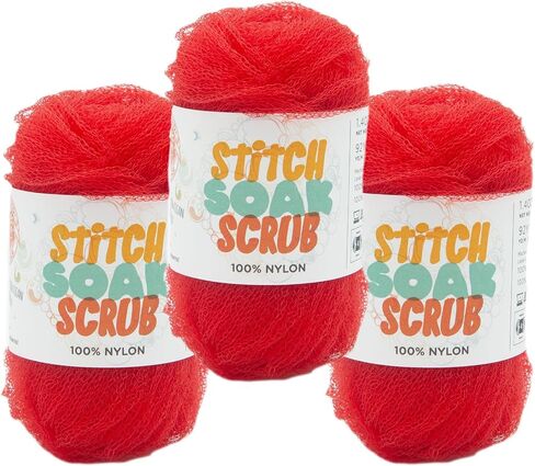 (3 عبوة) Lion Brand Yarn Stitch Soak Scrub Scrub Nyn For Harps ، الياقوت in Kuwait