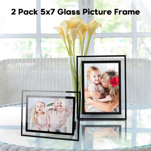 Certificate Picture Frames 8.5x11 Set of 12, Glass Photo Frames Bulk with Black Edge for Diploma Document Award, Only for Tabletop Horizontally or Vertically in Kuwait