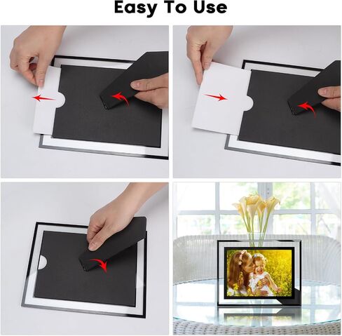 Certificate Picture Frames 8.5x11 Set of 12, Glass Photo Frames Bulk with Black Edge for Diploma Document Award, Only for Tabletop Horizontally or Vertically in Kuwait