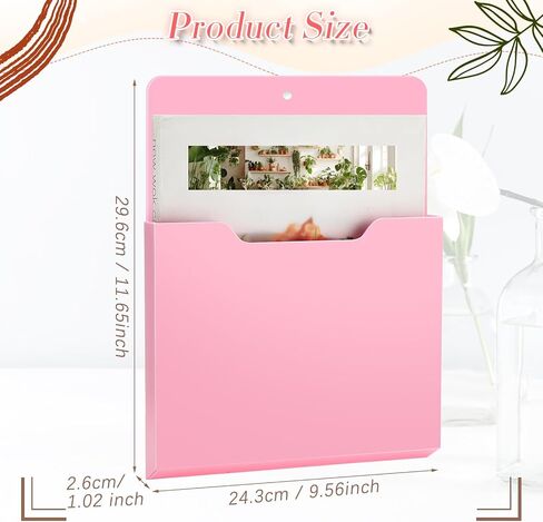 Epakh 6 Pack Magnetic File Paper Paper Magnetic Paper Magazed Magazine Magazine Magazine Pockets للثلاجة ، السبورة البيضاء ، المكتب ، الفصل الدراسي ، المنزل ، لوازم المعلمين (كبيرة) in Kuwait