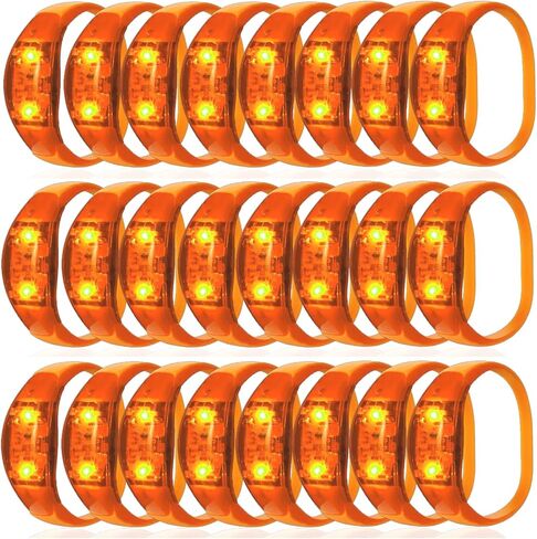 100 PCS LED Bracelets يتم تنشيطها مع LED وامض LED مكافحة الموسيقى تحكم الضوء على الأساور للهذيان ، جوائز اللعبة ، خدمة عيد الميلاد ، هدية عيد الحب (الوردي الساخن) in Kuwait