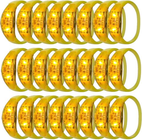 100 PCS LED Bracelets يتم تنشيطها مع LED وامض LED مكافحة الموسيقى تحكم الضوء على الأساور للهذيان ، جوائز اللعبة ، خدمة عيد الميلاد ، هدية عيد الحب (الوردي الساخن) in Kuwait