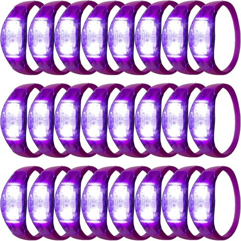100 PCS LED Bracelets يتم تنشيطها مع LED وامض LED مكافحة الموسيقى تحكم الضوء على الأساور للهذيان ، جوائز اللعبة ، خدمة عيد الميلاد ، هدية عيد الحب (الوردي الساخن) in Kuwait
