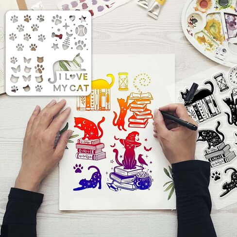 Globleland Floral Skeleton Clear Silicone Stamp Day of the Dead Die Die Cuts Flower Greeting Paint Craft Stencil in Kuwait