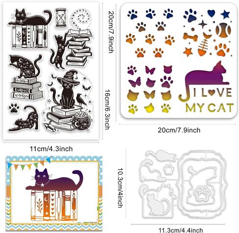 Globleland Floral Skeleton Clear Silicone Stamp Day of the Dead Die Die Cuts Flower Greeting Paint Craft Stencil in Kuwait