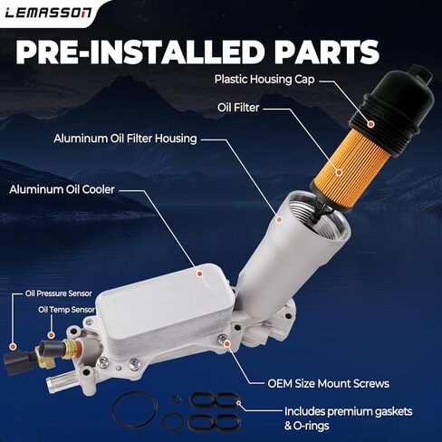 926-959 ترقية أزياء زيت ألمنيوم مبرد زيت مرشح زيت لعام 2011-2016 جيب رانجلر جراند شيروكي دودج تشاربر تشارجر رحلة كارافان دورانغو كرايسلر 300 200 تاون كونتري رام 3.6L 926-876 in Kuwait